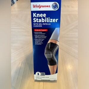 NIB - Walgreens Knee Stabilizer with Gel Patella Cushion - One Size - L/R Knee